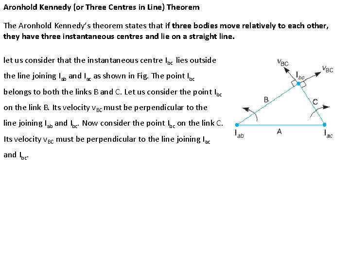 Aronhold Kennedy (or Three Centres in Line) Theorem The Aronhold Kennedy’s theorem states that
