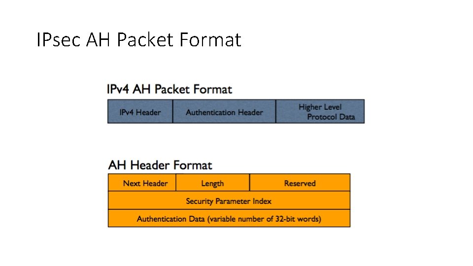 IPsec AH Packet Format 