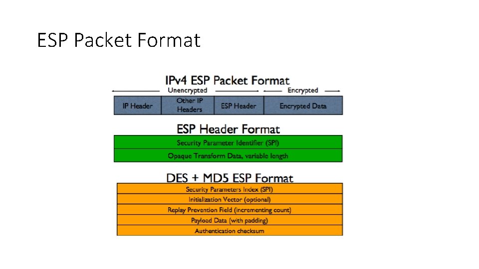 ESP Packet Format 