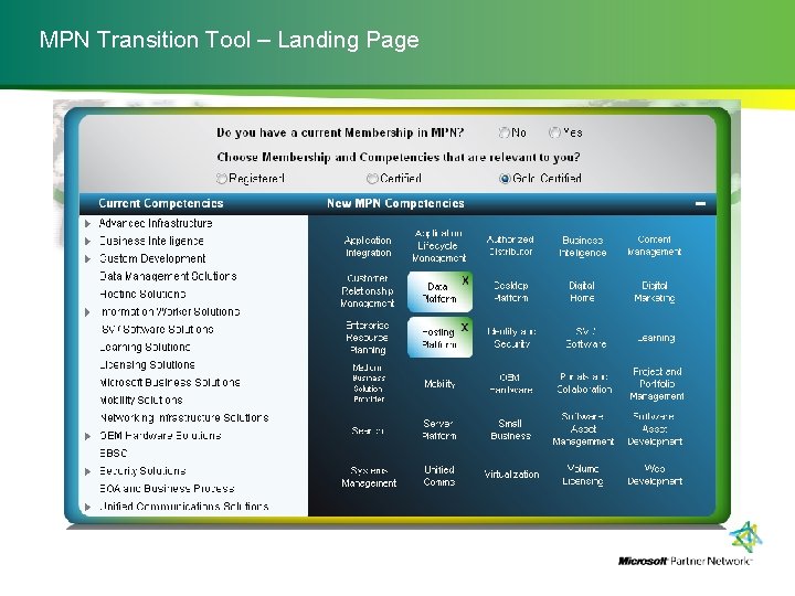 MPN Transition Tool – Landing Page 