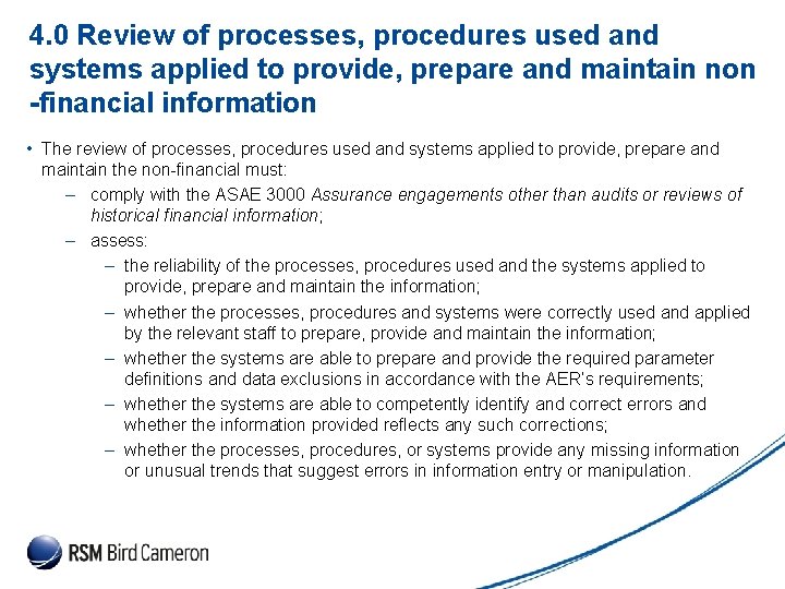 Presentation Subject Header 4. 0 Review of processes, procedures used and systems applied to Presentation Subject Header 4. 0 Review of processes, procedures used and systems applied to