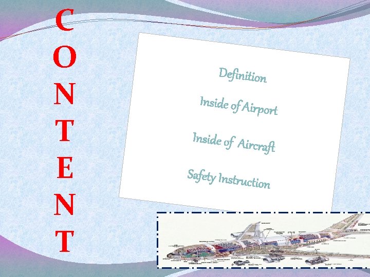 C O N T E N T Definition Inside of Airp ort Inside of