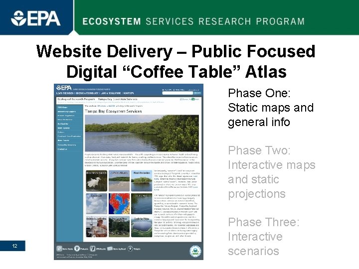 Website Delivery – Public Focused Digital “Coffee Table” Atlas Phase One: Static maps and