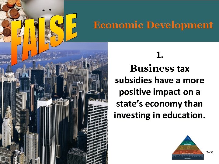 Taxes Economic Development 1. Business tax subsidies have a more positive impact on a