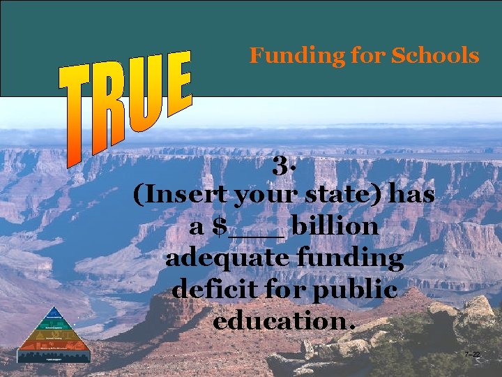 Funding for Schools 3. 3. (Insert your state) has (Insert Your State) has a