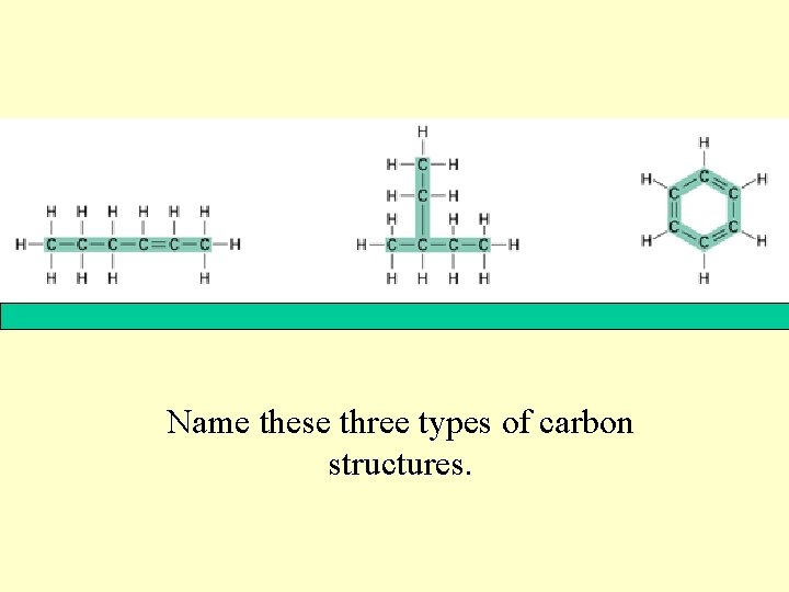 Name these three types of carbon structures. 