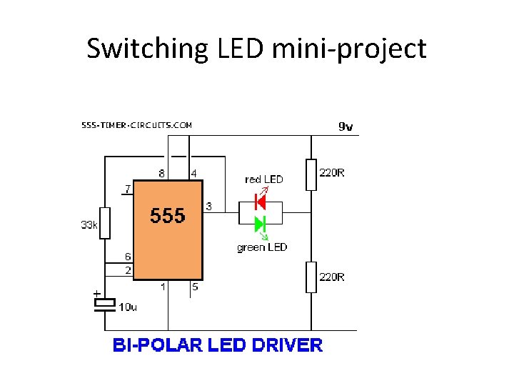 Switching LED mini-project 