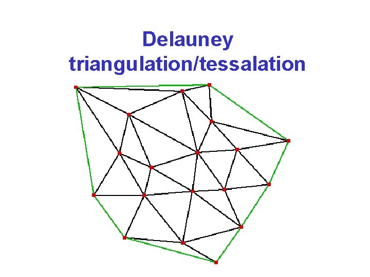 Delauney triangulation/tessalation 
