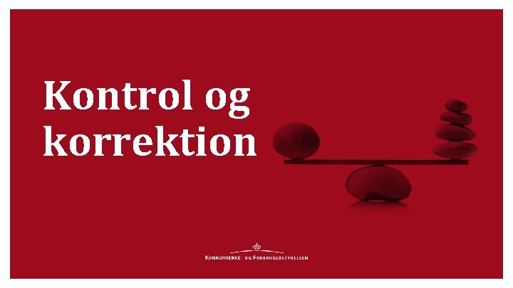 Kontrol og korrektion 