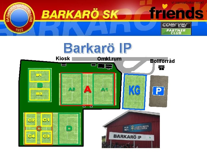 Barkarö IP Kiosk Omkl. rum Bollförråd BIP C 1 (7) BIP C (9) BIP