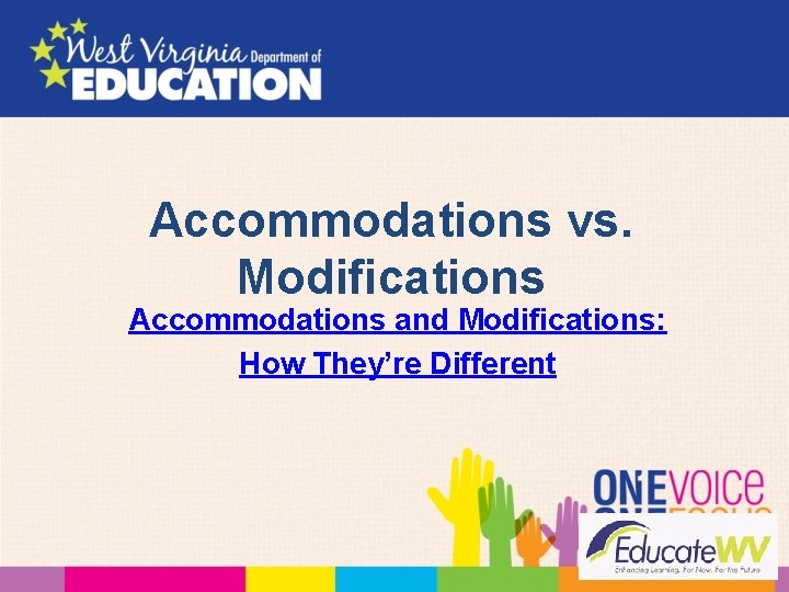 Accommodations vs. Modifications Accommodations and Modifications: How They’re Different 