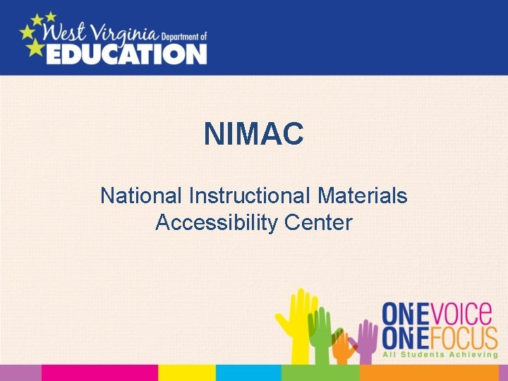 NIMAC National Instructional Materials Accessibility Center 