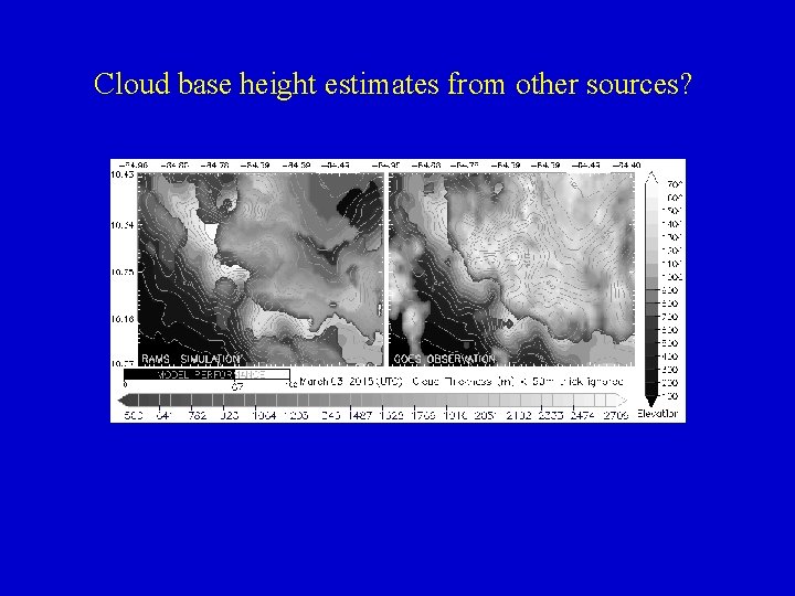 Cloud base height estimates from other sources? 