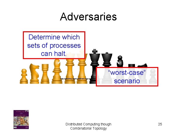 Adversaries Determine which sets of processes can halt. “worst-case” scenario http: //pixabay. com/en/chess-figures-game-play-strategy-145184/ Walt