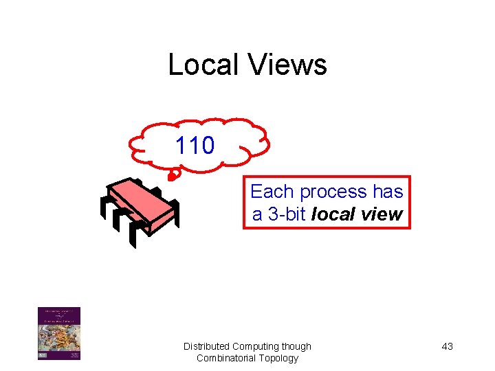 Local Views 110 Each process has a 3 -bit local view Distributed Computing though