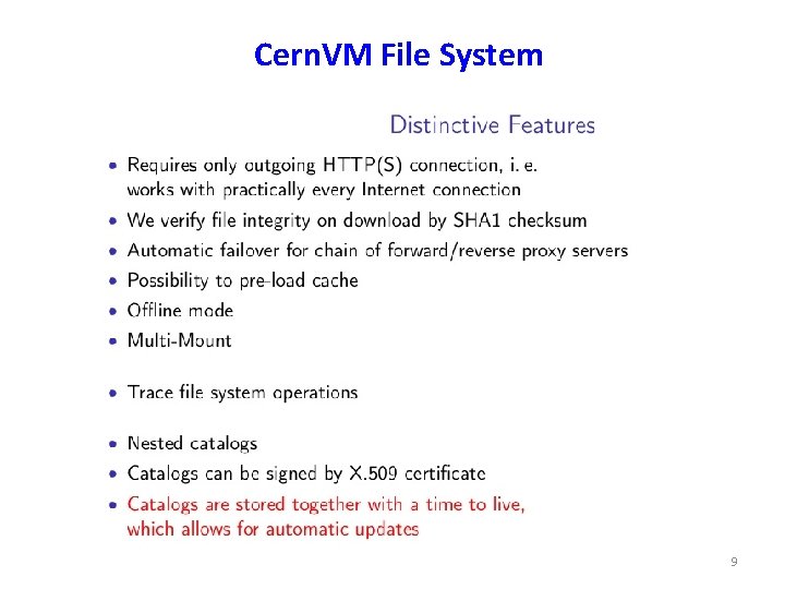 Cern. VM File System 9 