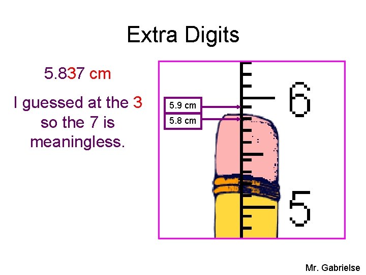 Extra Digits 5. 837 cm I guessed at the 3 so the 7 is