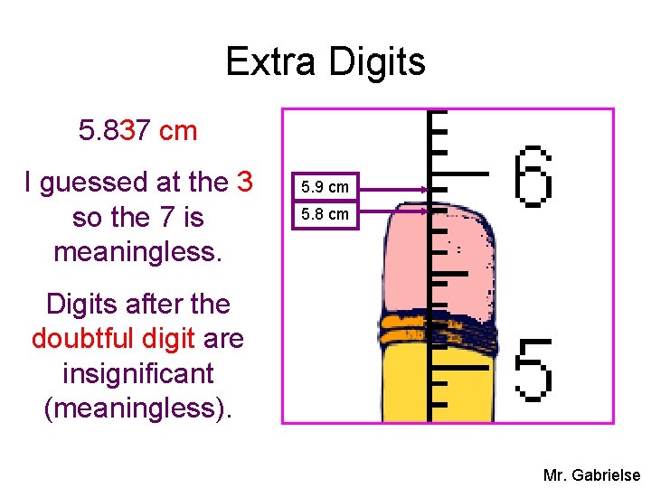 Extra Digits 5. 837 cm I guessed at the 3 so the 7 is