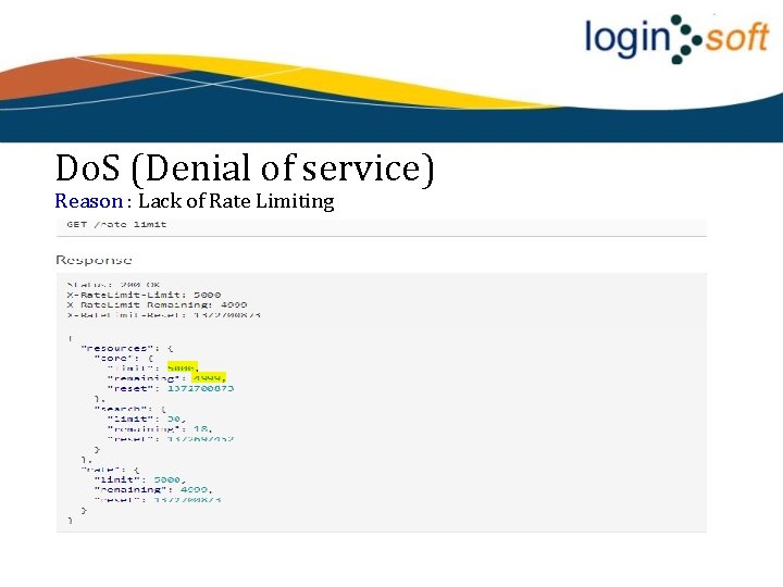 Do. S (Denial of service) Reason : Lack of Rate Limiting 