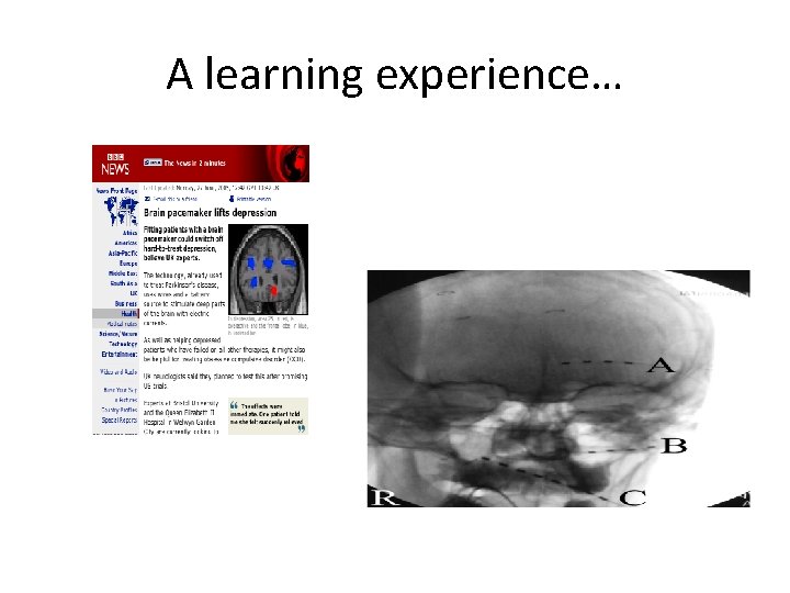 A learning experience… 