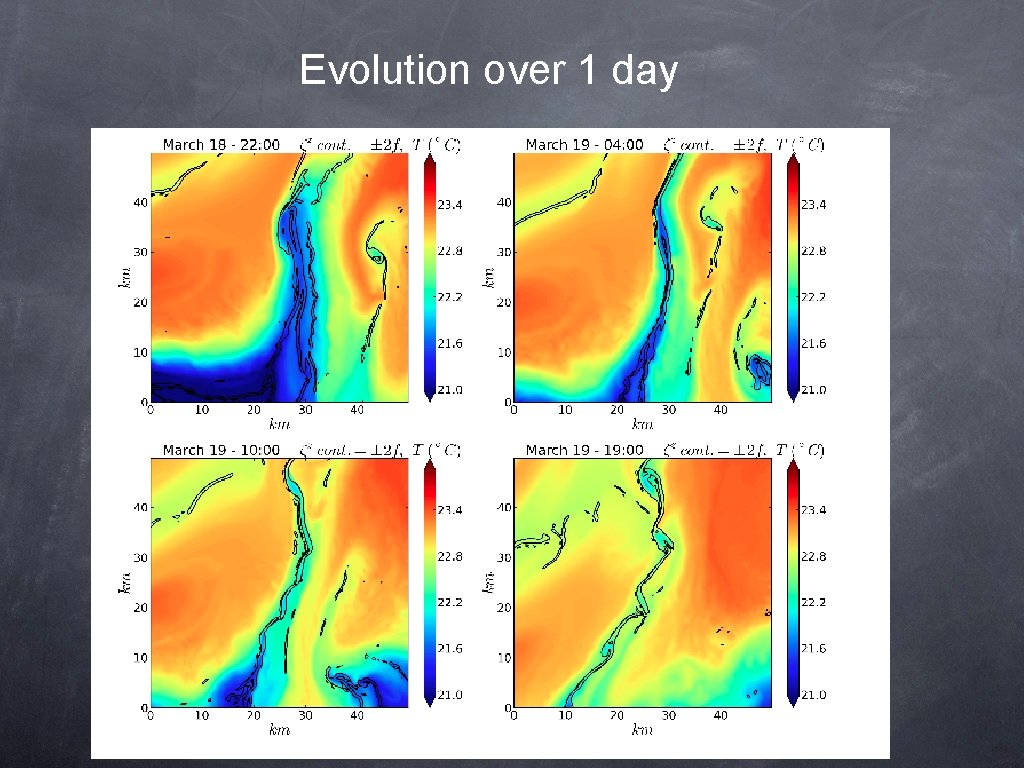 Evolution over 1 day 