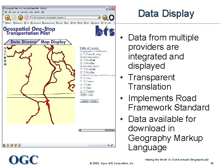 Data Display • Data from multiple providers are integrated and displayed • Transparent Translation