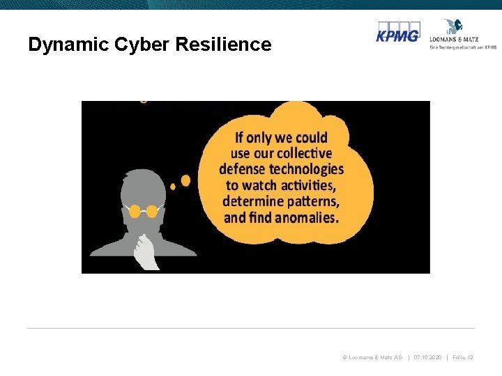 Dynamic Cyber Resilience © Loomans & Matz AG | 07. 10. 2020 | Folie