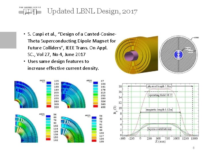 Updated LBNL Design, 2017 • S. Caspi et al. , “Design of a Canted-Cosine.