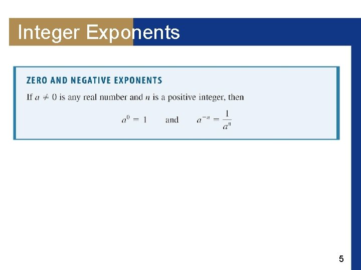 Integer Exponents 5 