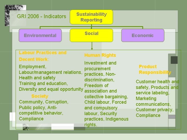 GRI 2006 - Indicators Environmental Labour Practices and Decent Work: Sustainability Reporting Social Human