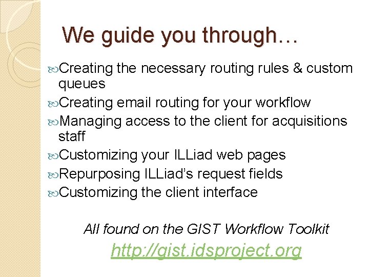 We guide you through… Creating the necessary routing rules & custom queues Creating email