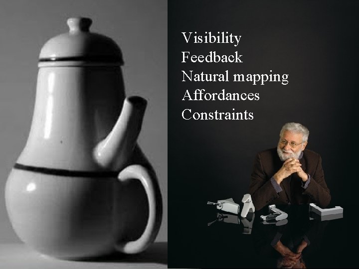 Visibility Feedback Natural mapping Affordances Constraints 