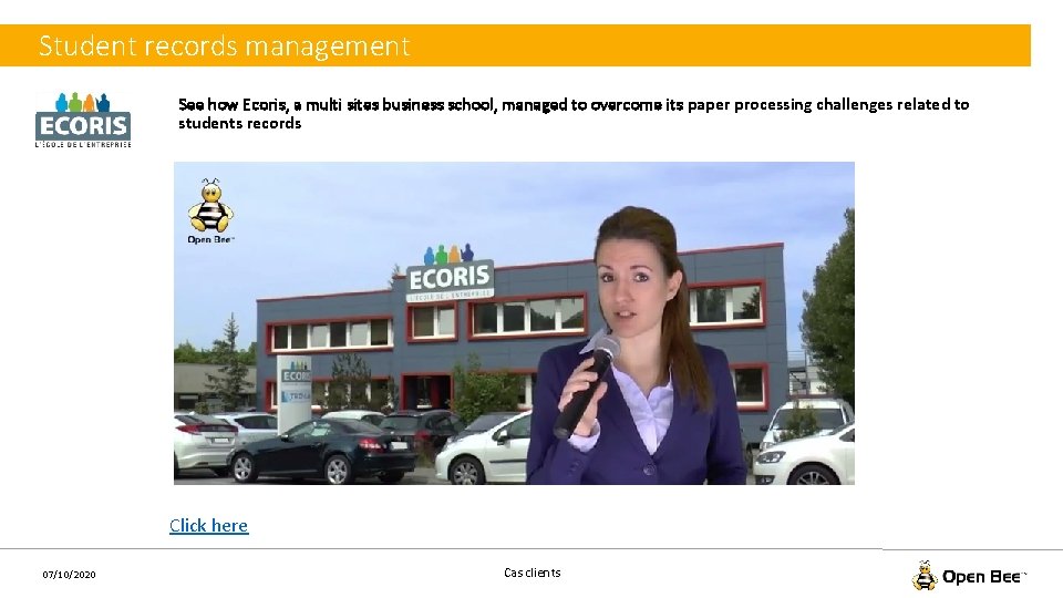 Student records management See how Ecoris, a multi sites business school, managed to overcome