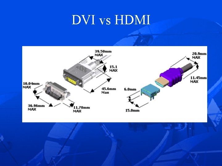 DVI vs HDMI DVI HDMI 