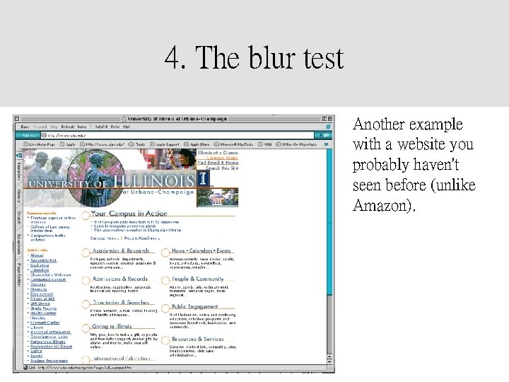 4. The blur test Another example with a website you probably haven't seen before