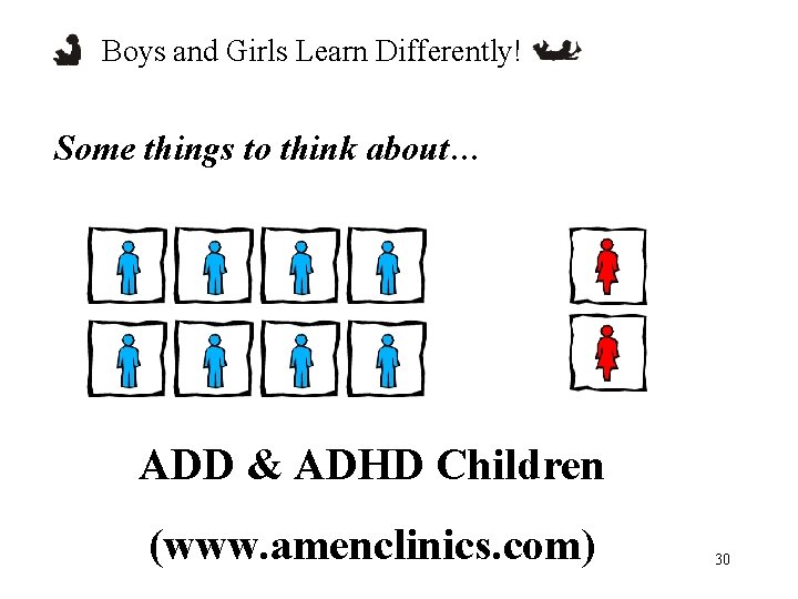 Boys and Girls Learn Differently! Some things to think about… ADD & ADHD Children