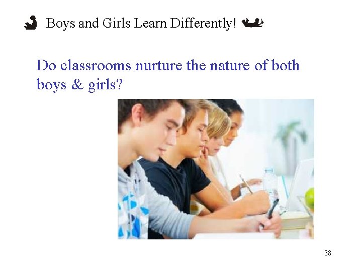 Boys and Girls Learn Differently! Do classrooms nurture the nature of both boys &