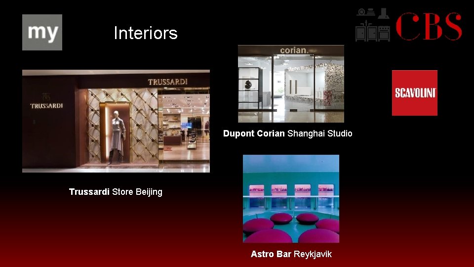 Interiors Dupont Corian Shanghai Studio Trussardi Store Beijing Astro Bar Reykjavik 