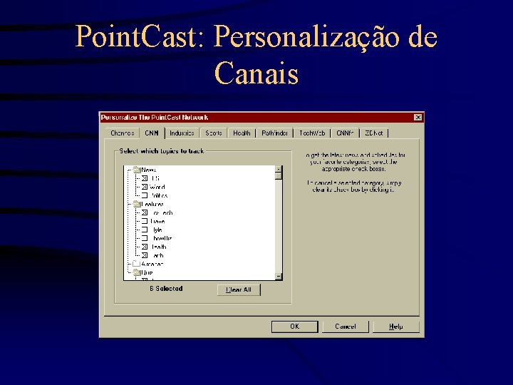 Point. Cast: Personalização de Canais 