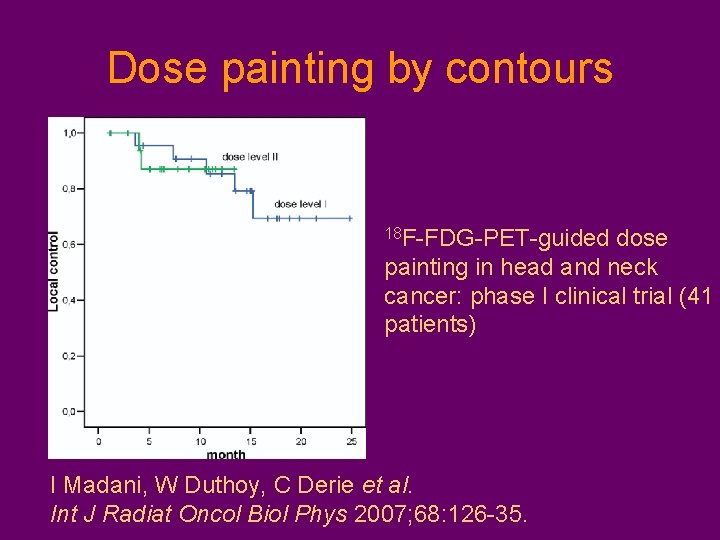 Dose painting by contours 18 F-FDG-PET-guided dose painting in head and neck cancer: phase