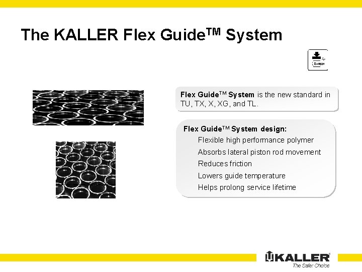 The KALLER Flex Guide. TM System is the new standard in TU, TX, X,