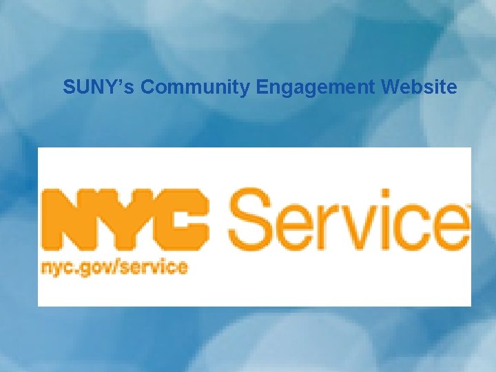 SUNY’s Community Engagement Website 