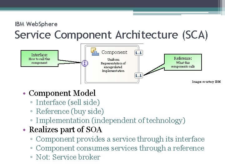 IBM Web. Sphere Service Component Architecture (SCA) Interface: How to call this component Component