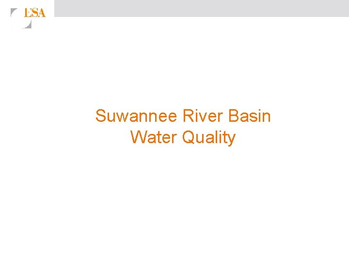 Suwannee River Basin Water Quality 