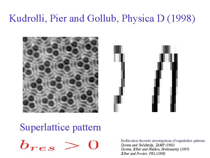 Kudrolli, Pier and Gollub, Physica D (1998) Superlattice pattern Birfurcation theoretic investigations of superlattice