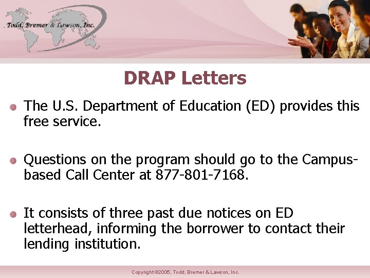 DRAP Letters The U. S. Department of Education (ED) provides this free service. Questions