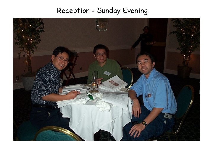 Reception - Sunday Evening 