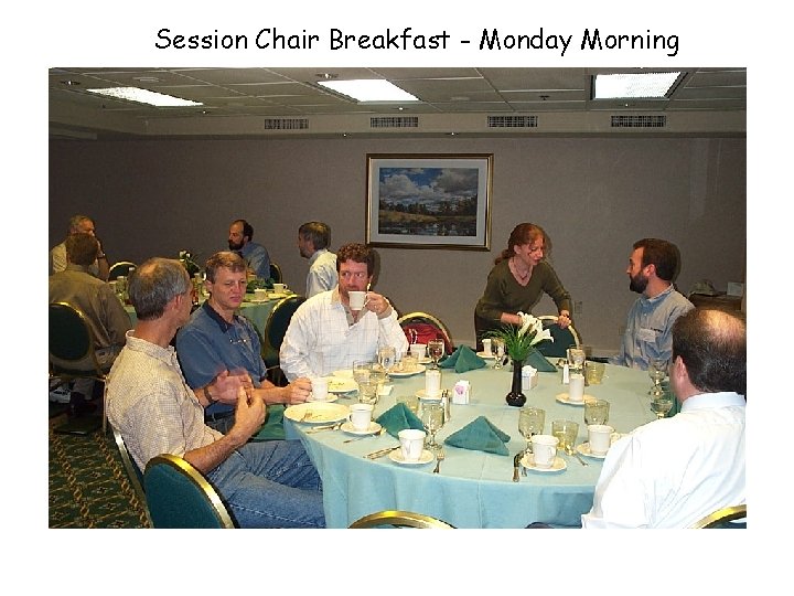 Session Chair Breakfast - Monday Morning 