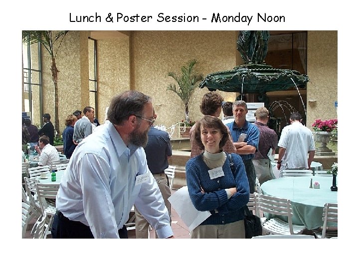Lunch & Poster Session - Monday Noon 