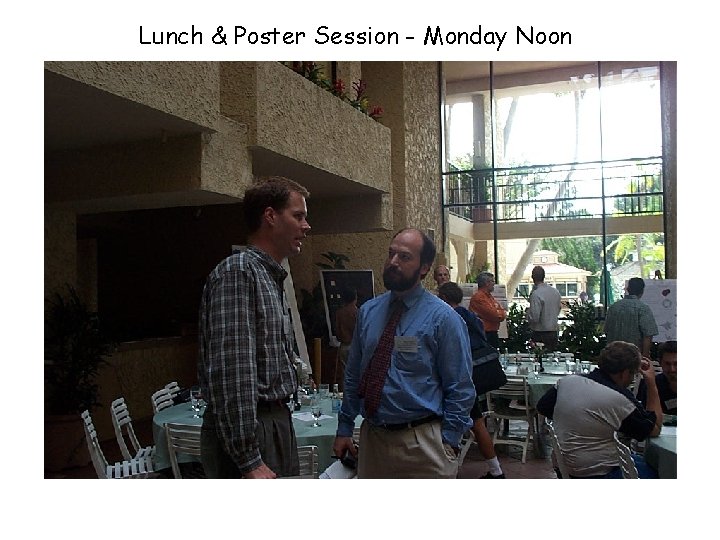 Lunch & Poster Session - Monday Noon 